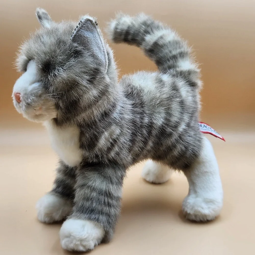 Douglas Cuddle Toy Stuffed Animal Plush Grey White Striped Tabby Cat #1866